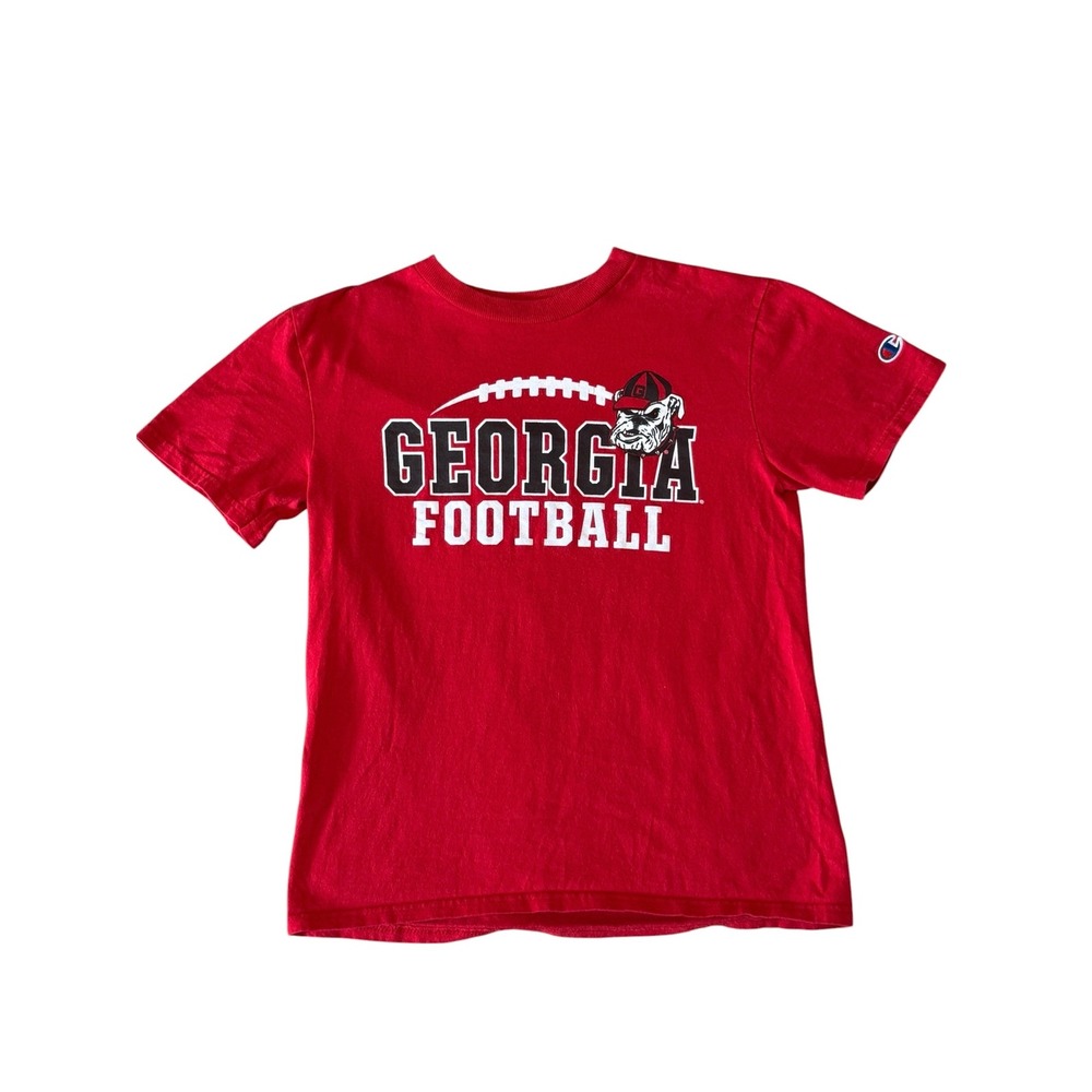 Champion Georgia Bulldogs T-Shirt Kids Youth Medium 7-8 Red Short Sleeve